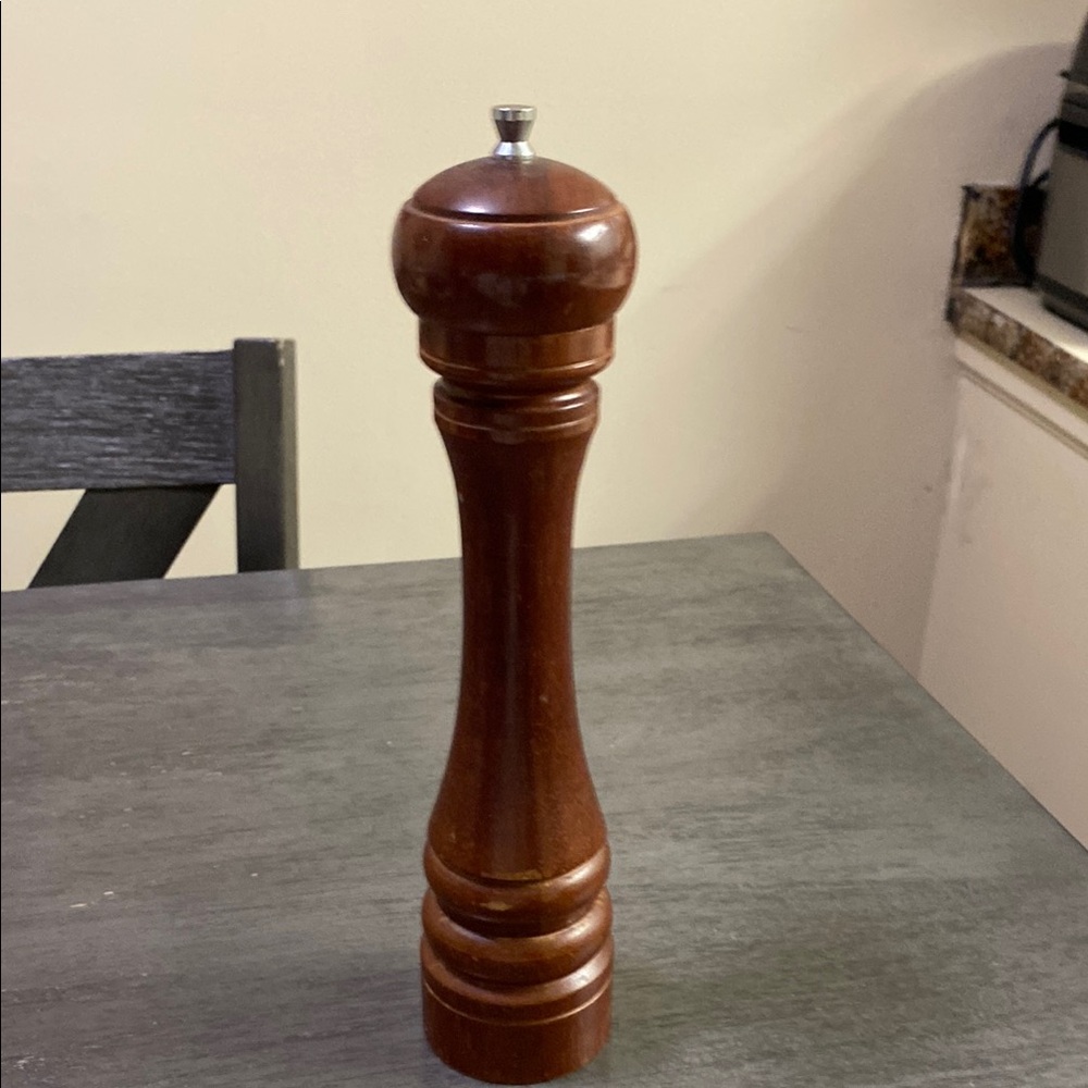 Mr Dudley vintage wood pepper mill